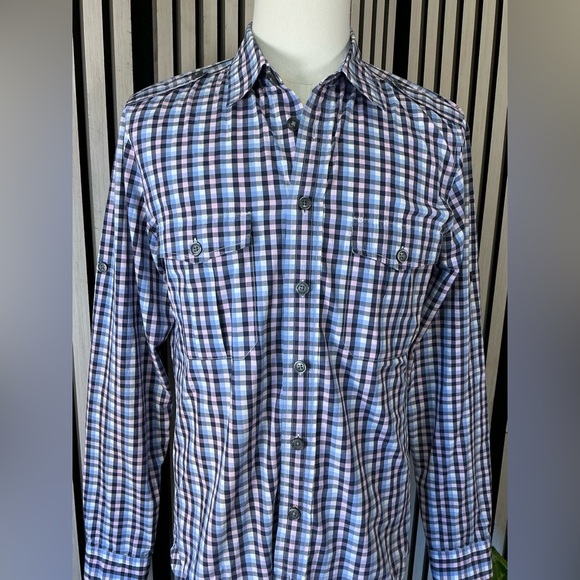 Boss Men's Shirt Orange Sharp Fit Long Sleeve Button-Up Size M 100% Cotton - Picture 4 of 5